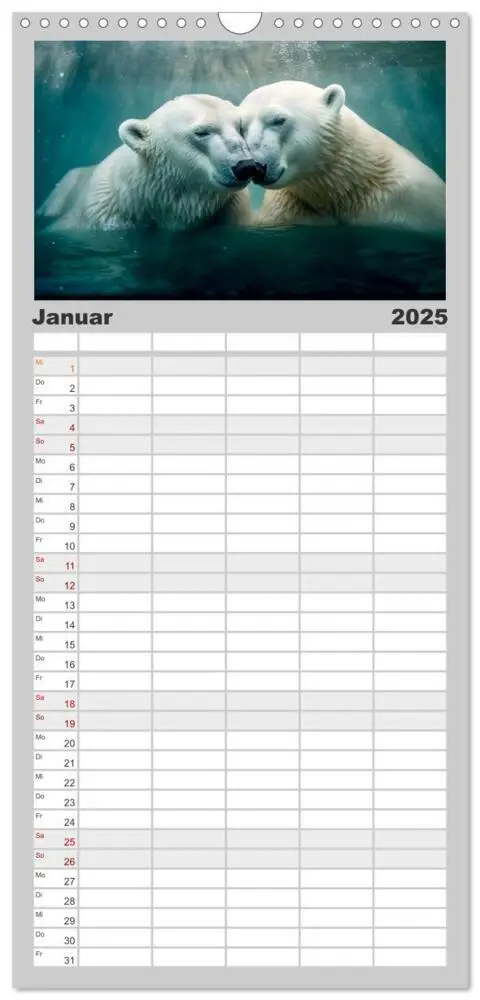 Bild: 9783457090480 | Familienplaner 2025 - Unzertennlich mit 5 Spalten (Wandkalender, 21...