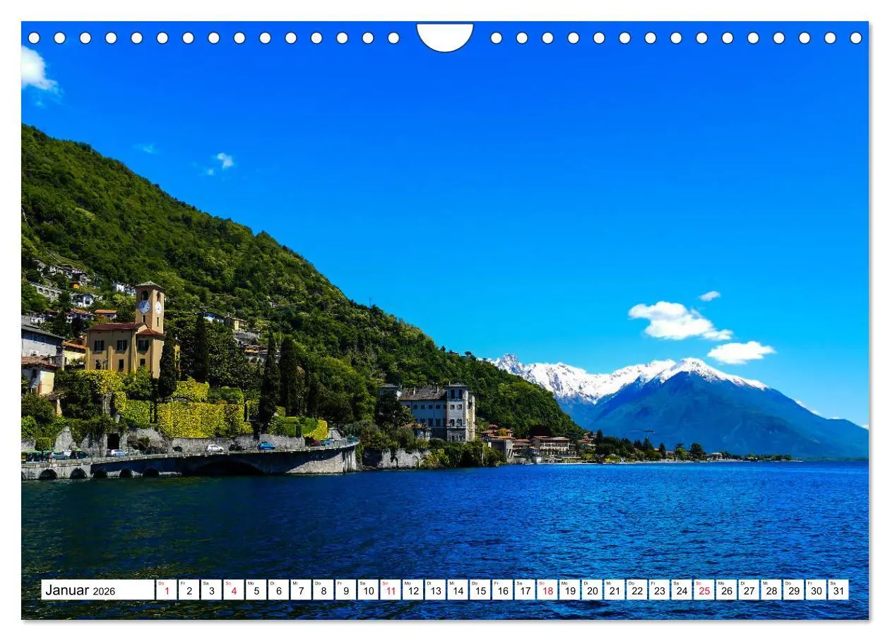 Bild: 9783457850480 | Bezaubernder Comer See (Wandkalender 2026 DIN A4 quer), CALVENDO...