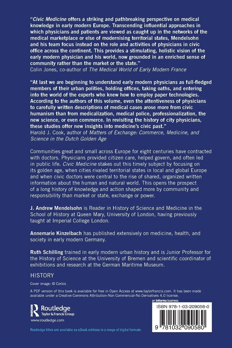 Rückseite: 9781032090580 | Civic Medicine | Physician, Polity, and Pen in Early Modern Europe