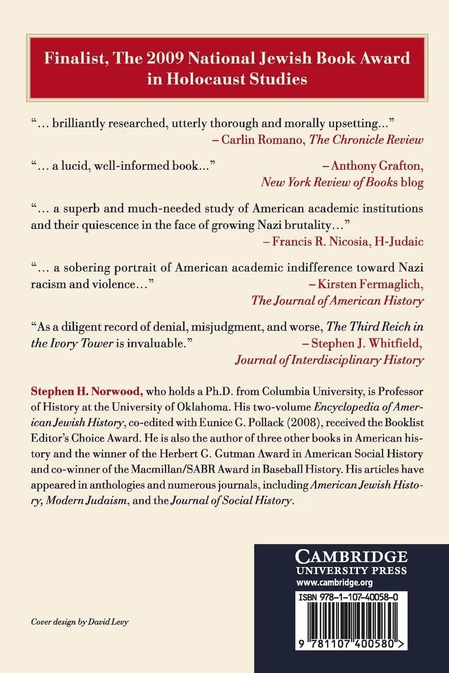 Rückseite: 9781107400580 | The Third Reich in the Ivory Tower | Stephen H. Norwood | Taschenbuch
