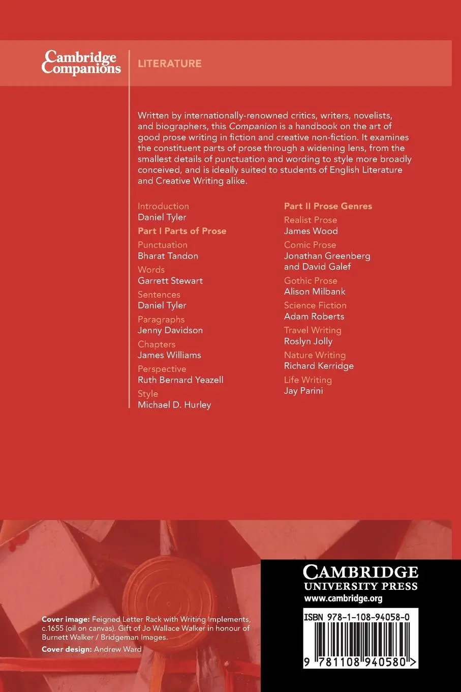 Rückseite: 9781108940580 | The Cambridge Companion to Prose | Daniel Tyler | Taschenbuch | 2021