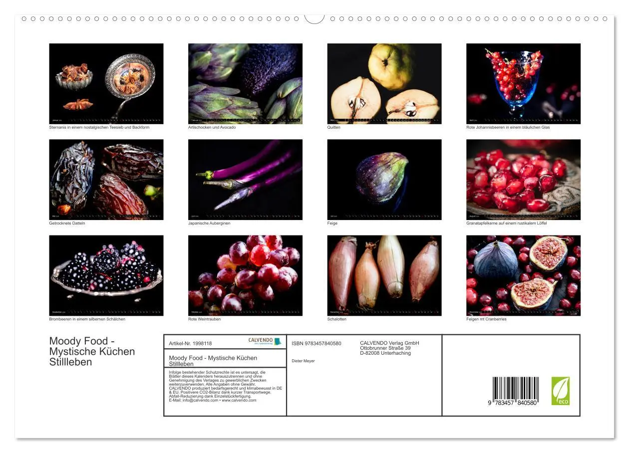 Bild: 9783457840580 | Moody Food - Mystische Küchen Stillleben (Wandkalender 2026 DIN A2...