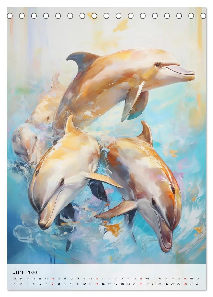 Bild: 9783516310580 | Zauberhafte Delfine. Aquarelle von Spiel und Spaß in den Wellen...