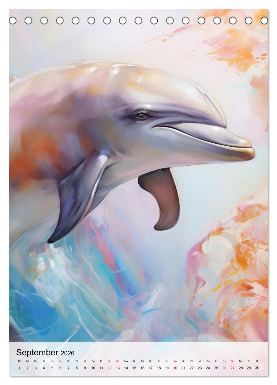 Bild: 9783516310580 | Zauberhafte Delfine. Aquarelle von Spiel und Spaß in den Wellen...