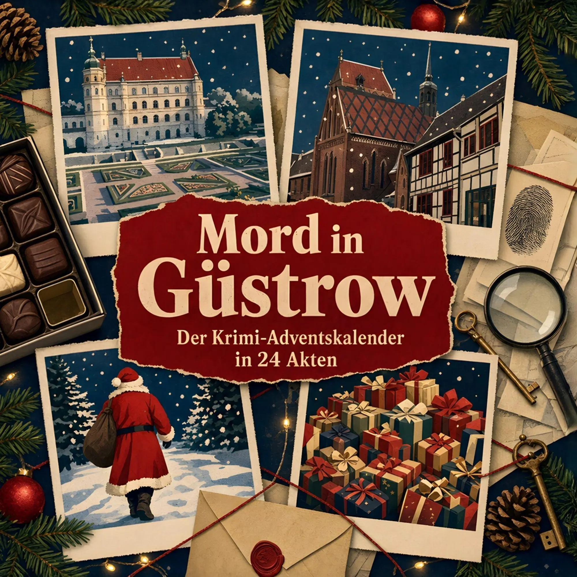 Cover: 9783696120580 | Mord in Güstrow | Der Krimi-Adventskalender in 24 Akten | Ava Möller