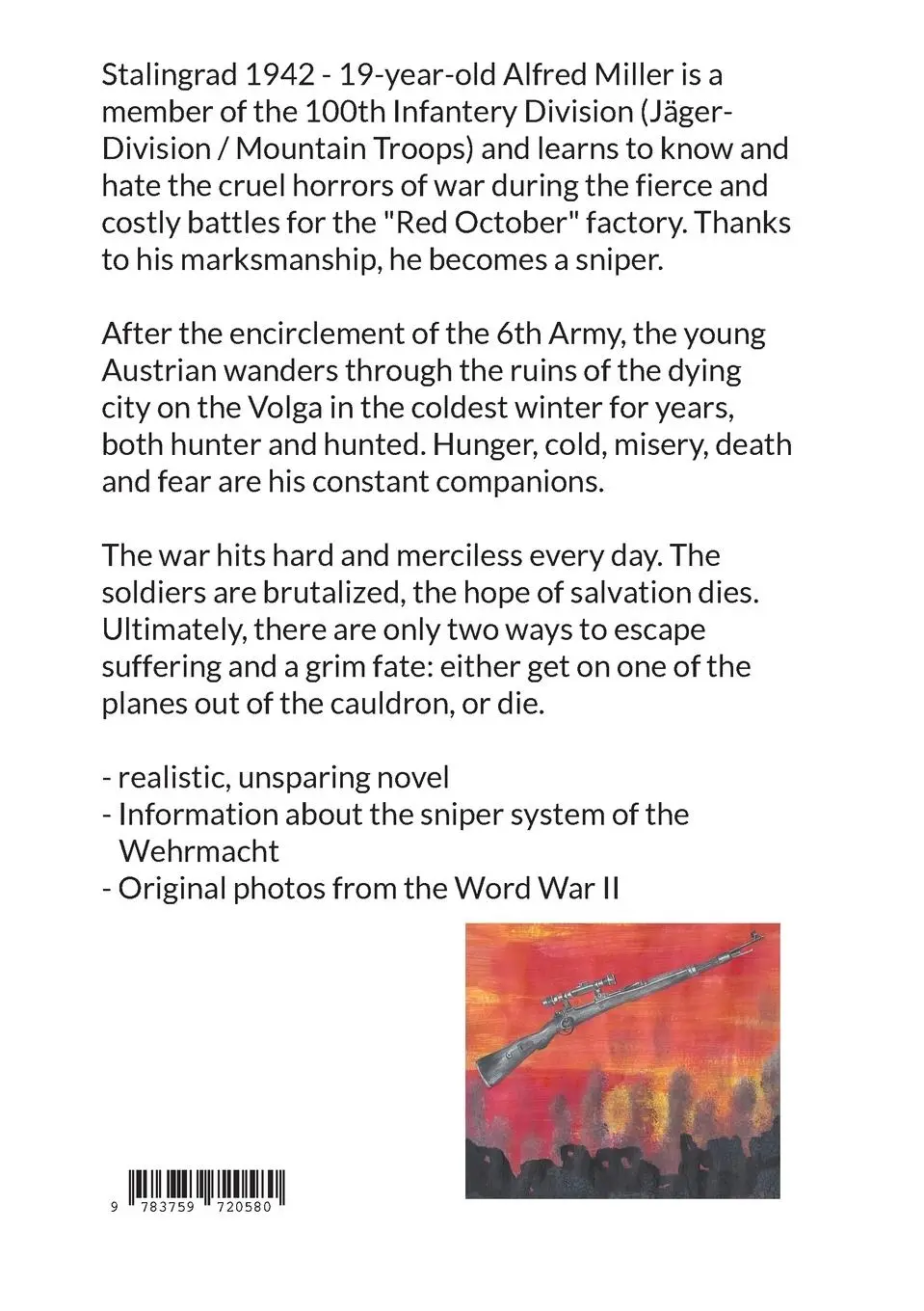 Rückseite: 9783759720580 | The Sniper from Stalingrad | W. T. Wallenda | Taschenbuch | Englisch