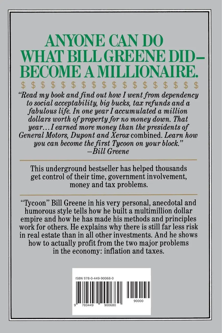 Rückseite: 9780449900680 | Think Like a Tycoon | Bill Greene | Taschenbuch | Englisch | 1982