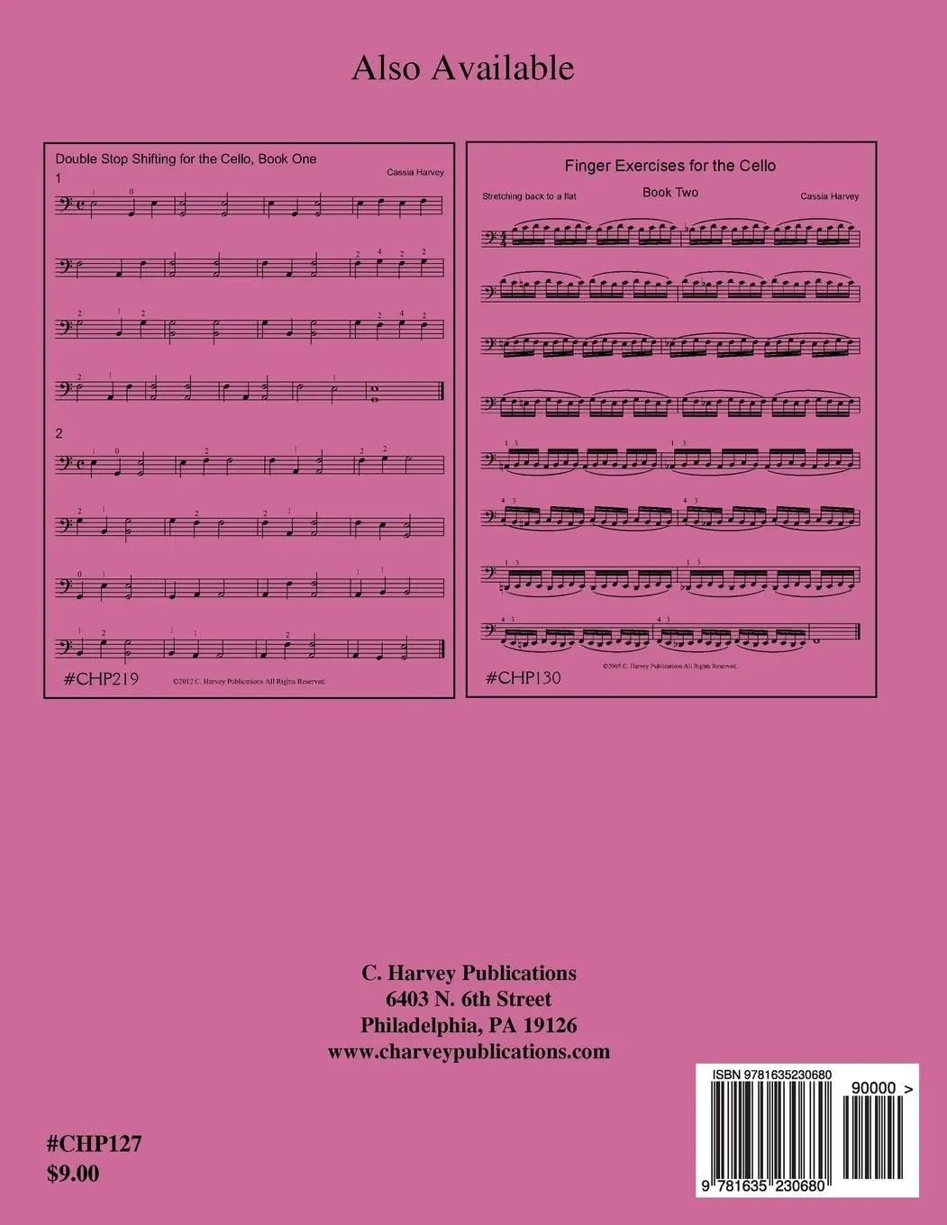 Rückseite: 9781635230680 | Second Position Technical Studies for Cello | Cassia Harvey | Buch