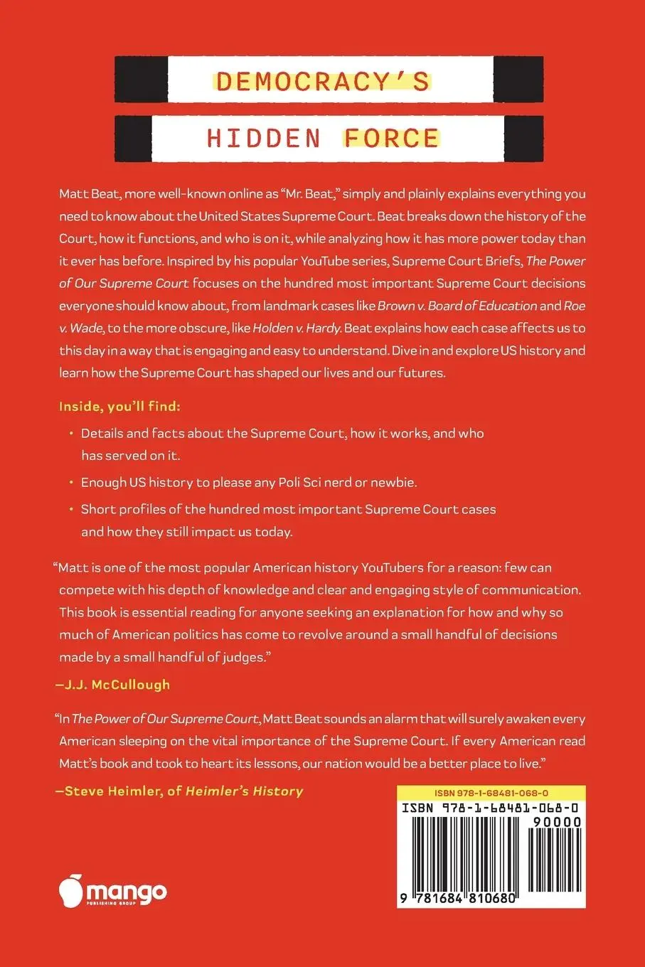 Rückseite: 9781684810680 | The Power of Our Supreme Court | Matt Beat | Taschenbuch | Englisch