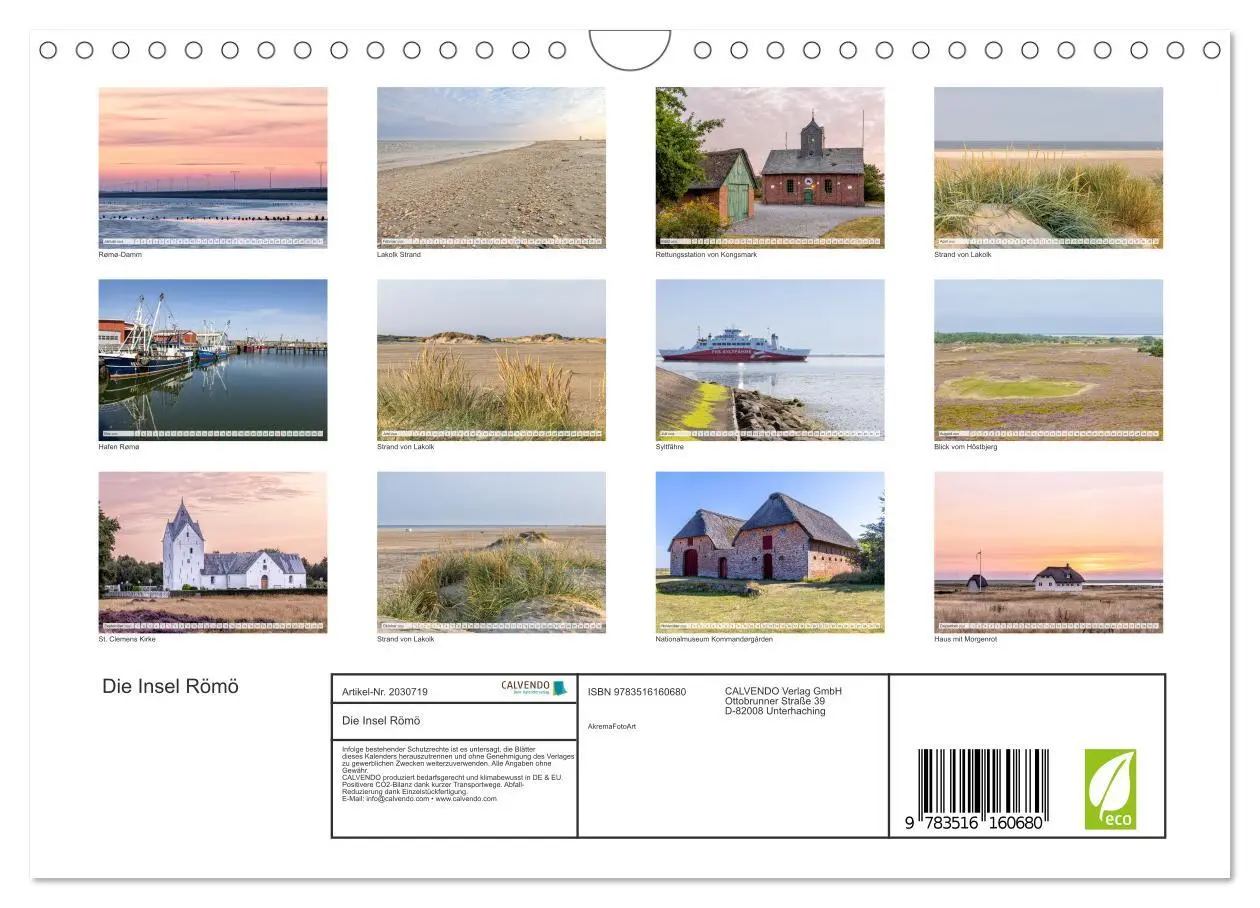 Bild: 9783516160680 | Die Insel Römö (Wandkalender 2026 DIN A4 quer), CALVENDO...