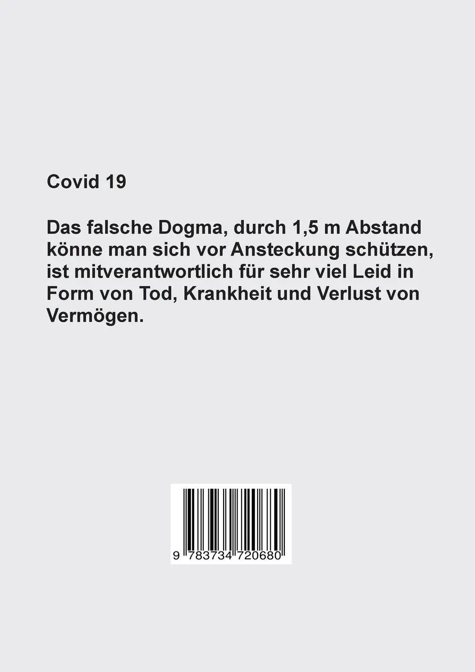 Rückseite: 9783734720680 | Covid 19 Fehler und Versäumnisse | Albert Tigges | Taschenbuch | 76 S.