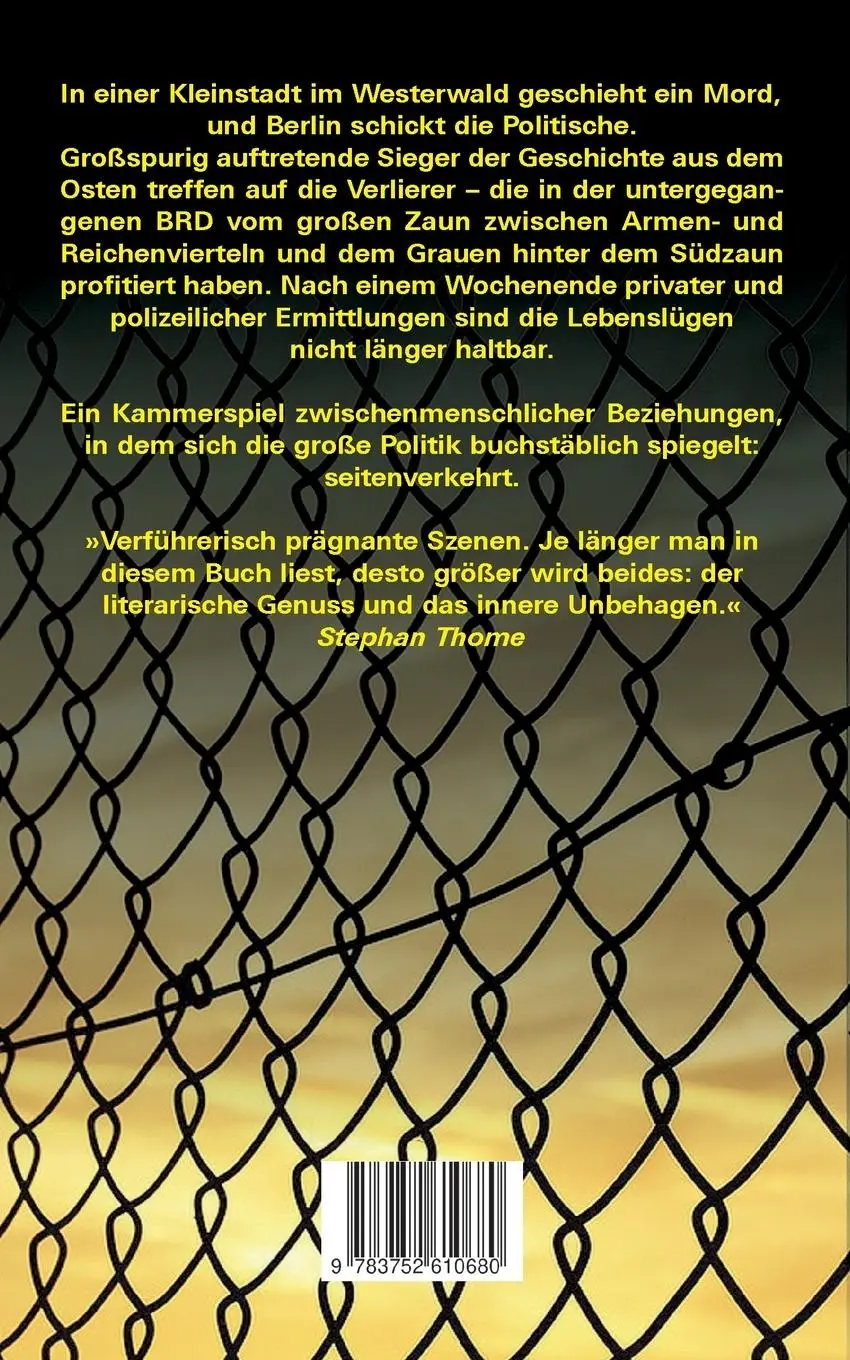 Rückseite: 9783752610680 | Der Zaun | Martin Brendebach | Taschenbuch | 290 S. | Deutsch | 2020