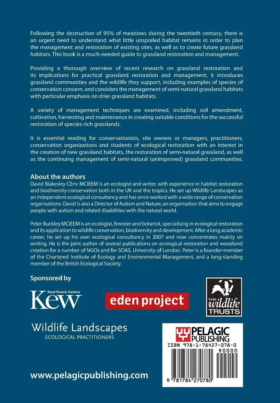 Rückseite: 9781784270780 | Grassland Restoration and Management | David Blakesley (u. a.) | Buch