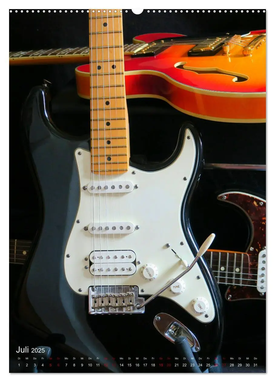 Bild: 9783435970780 | Gitarren backstage (Wandkalender 2025 DIN A2 hoch), CALVENDO...