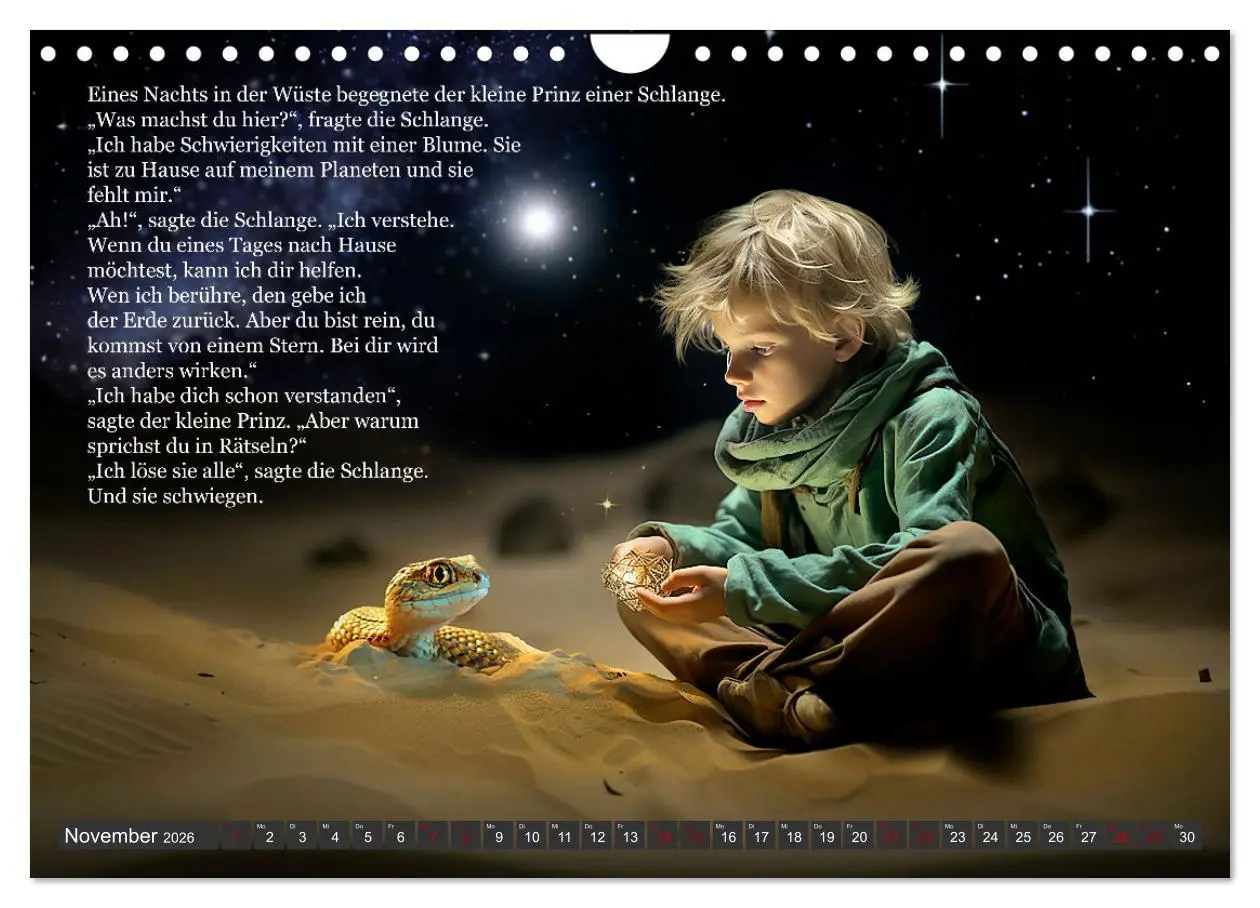 Bild: 9783457370780 | Die Reise des kleinen Prinzen (Wandkalender 2026 DIN A4 quer),...