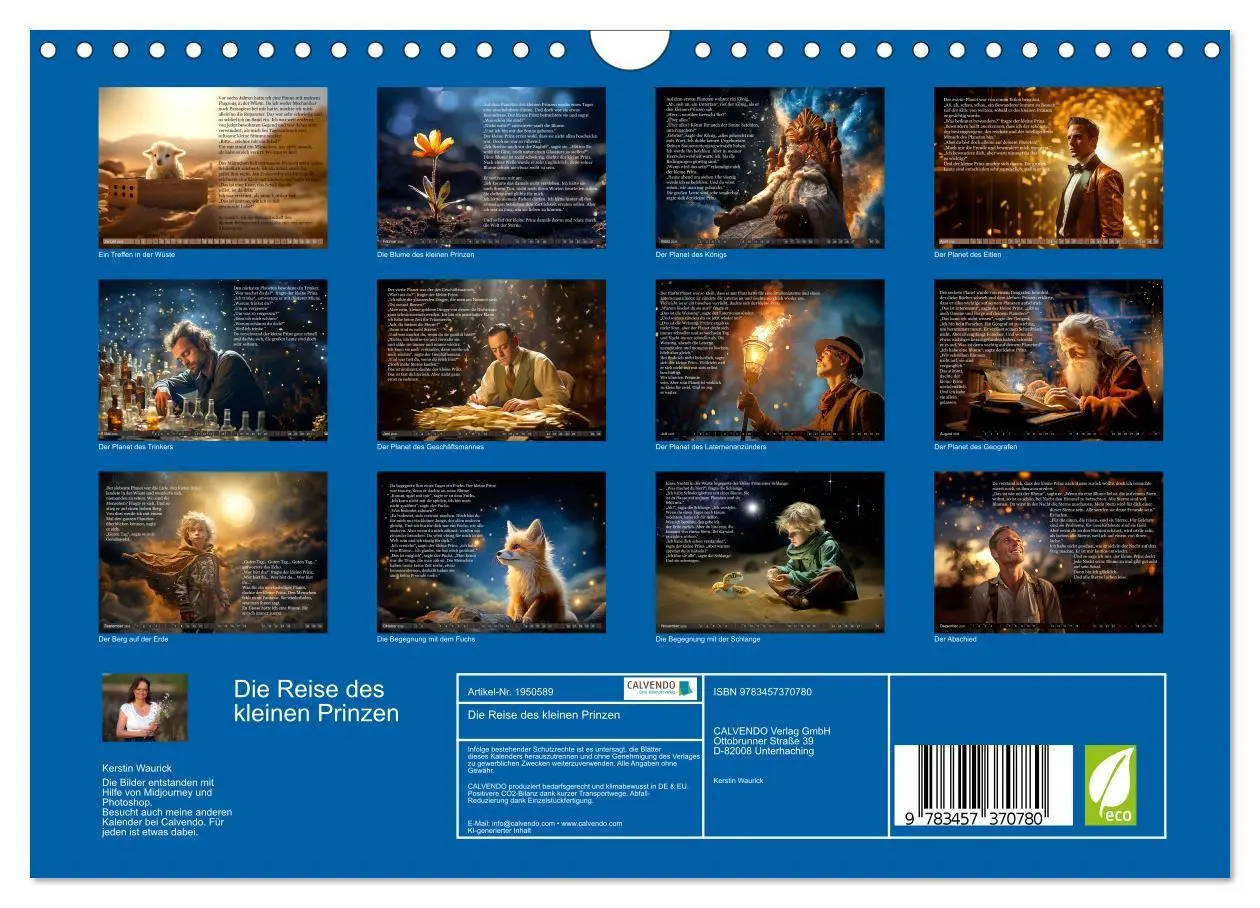 Bild: 9783457370780 | Die Reise des kleinen Prinzen (Wandkalender 2026 DIN A4 quer),...