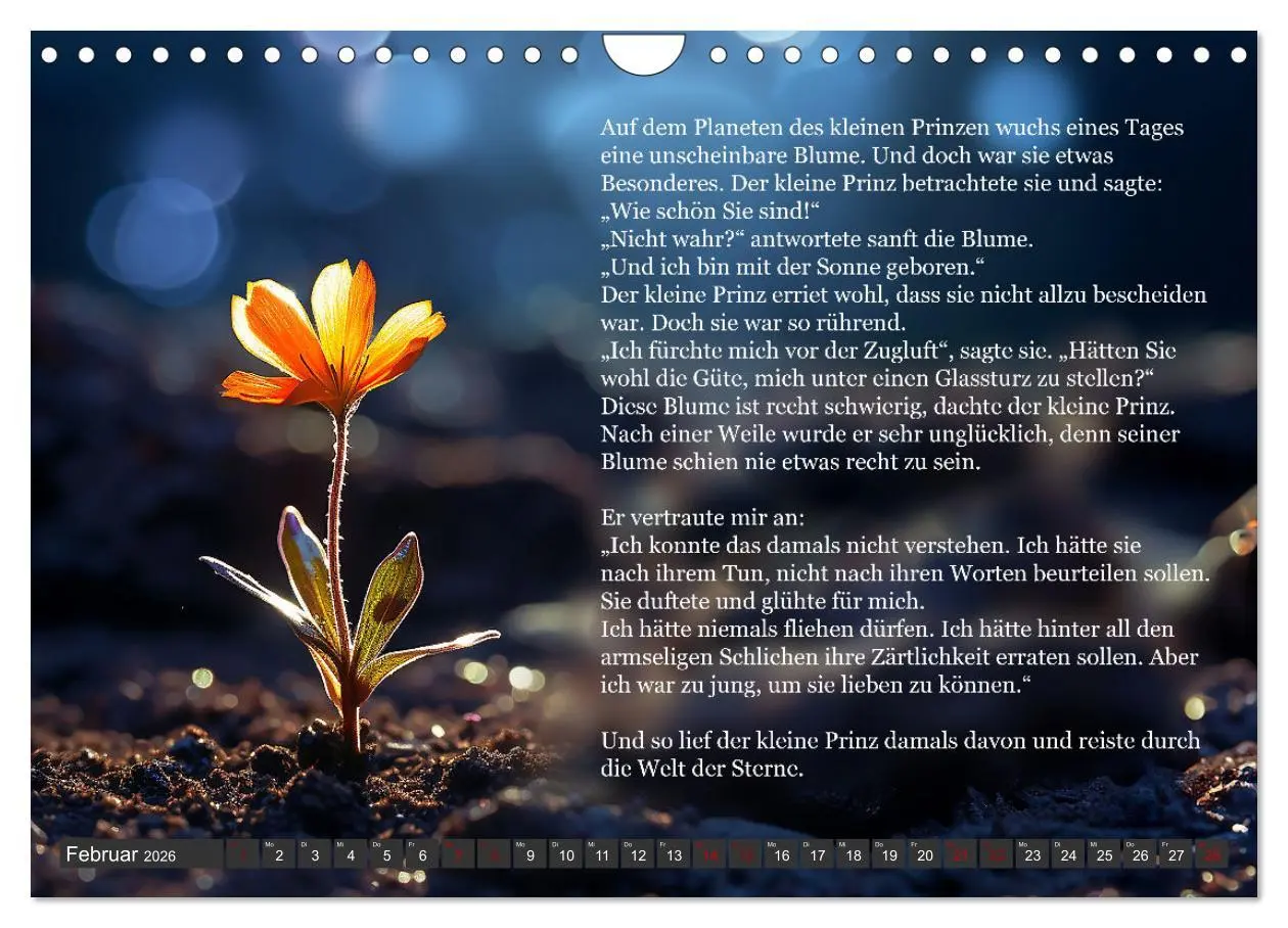 Bild: 9783457370780 | Die Reise des kleinen Prinzen (Wandkalender 2026 DIN A4 quer),...