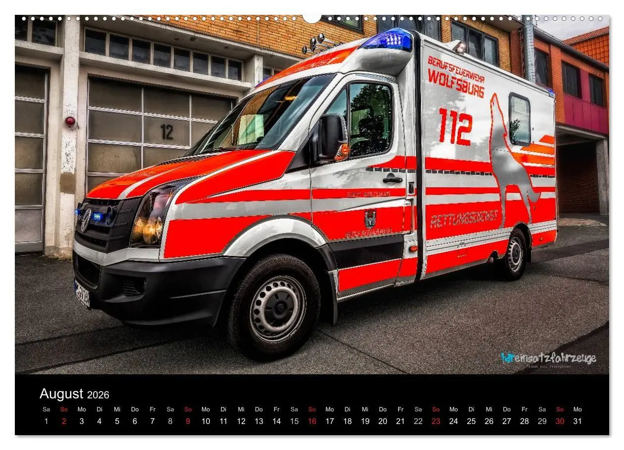 Bild: 9783516080780 | Einsatzfahrzeuge der Feuerwehr (Wandkalender 2026 DIN A2 quer),...