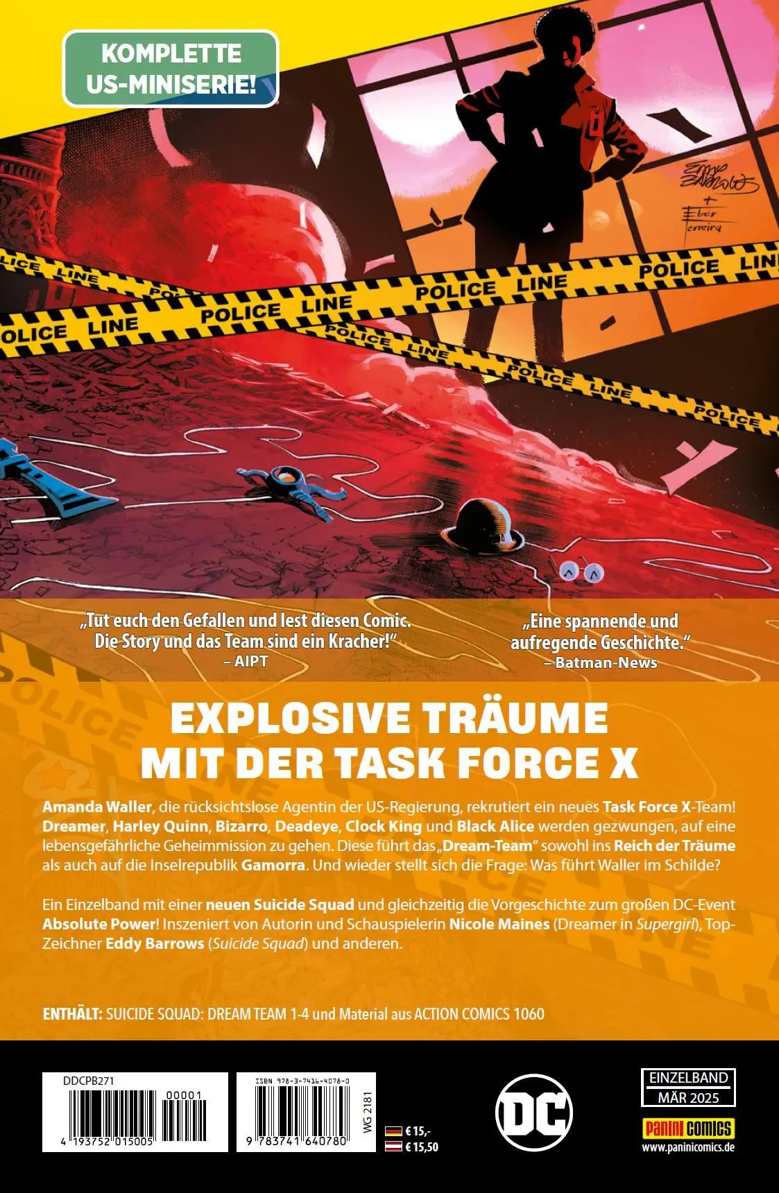 Rückseite: 9783741640780 | Suicide Squad: Dream-Team | Vorgeschichte zu Absolute Power | Buch