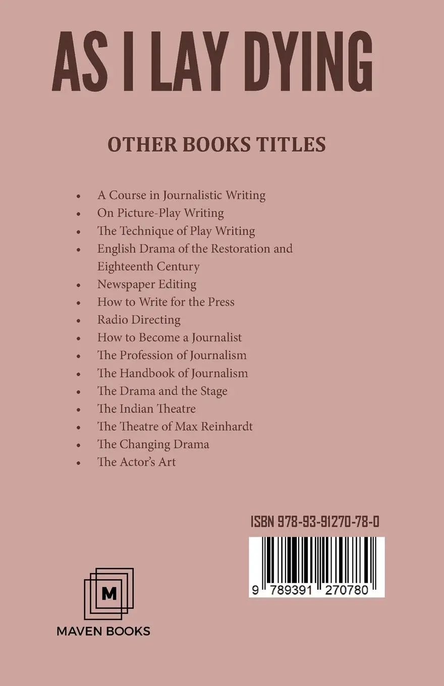 Rückseite: 9789391270780 | As I lay dying | William Faulkner | Taschenbuch | Englisch | 2023