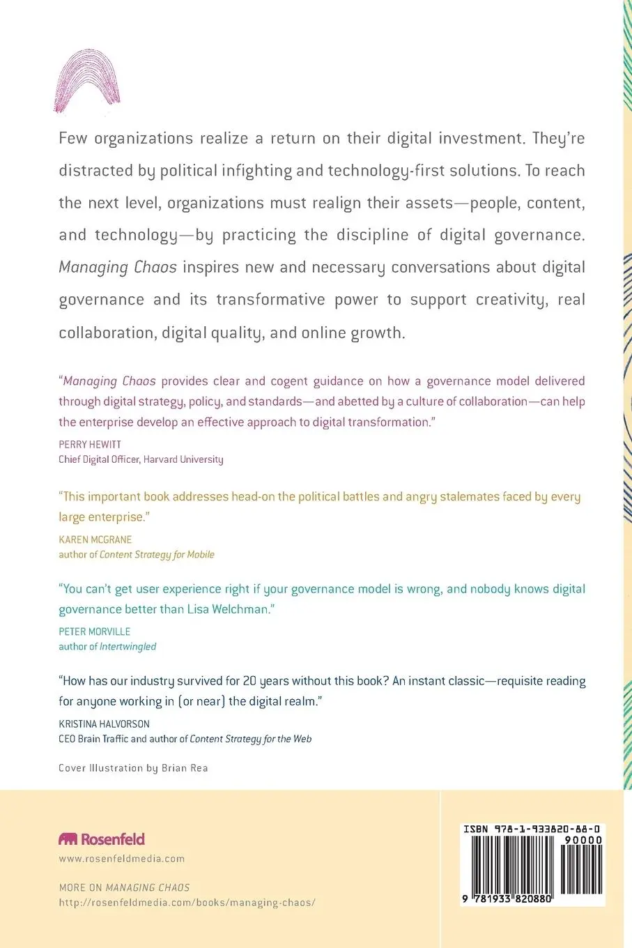 Rückseite: 9781933820880 | Managing Chaos | Digital Governance by Design | Lisa Welchman | Buch