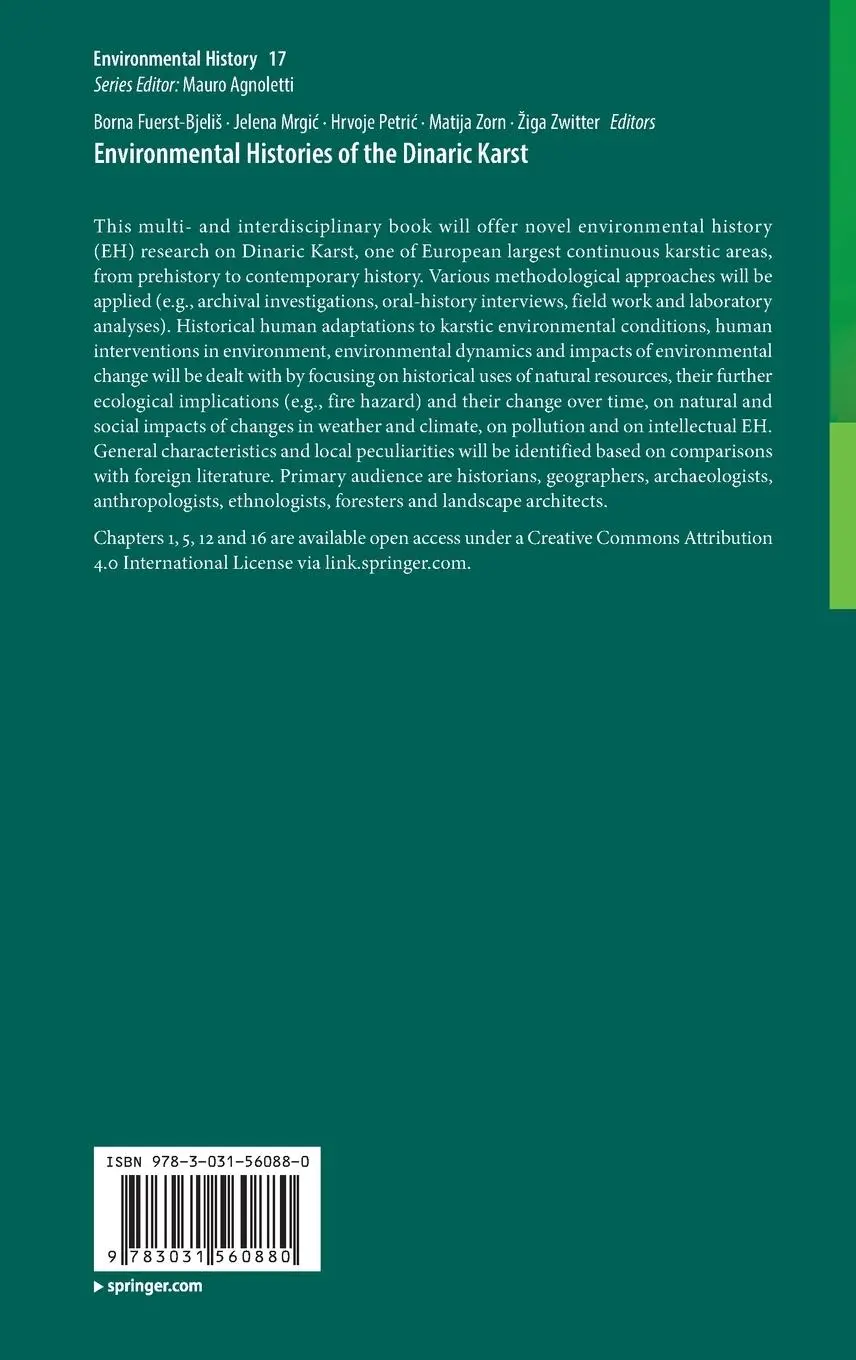 Rückseite: 9783031560880 | Environmental Histories of the Dinaric Karst | Fuerst-Bjeli¿ (u. a.)