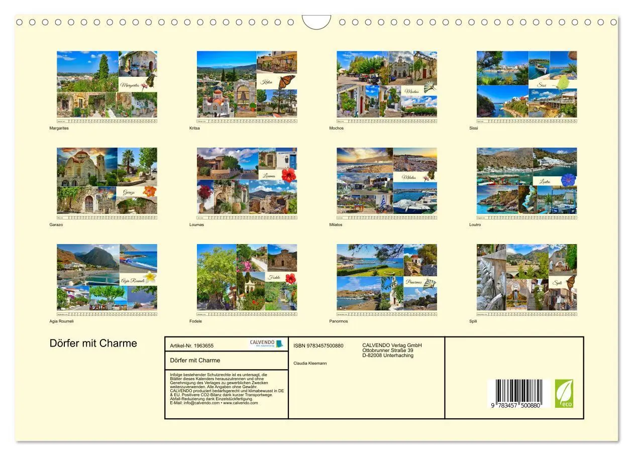 Bild: 9783457500880 | Dörfer mit Charme (Wandkalender 2026 DIN A3 quer), CALVENDO...
