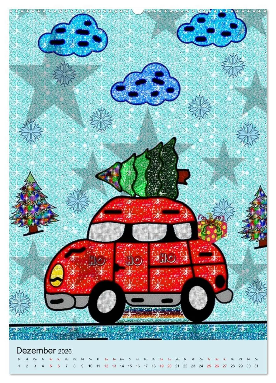 Bild: 9783516380880 | Glanz und Glitzer (Wandkalender 2026 DIN A2 hoch), CALVENDO...