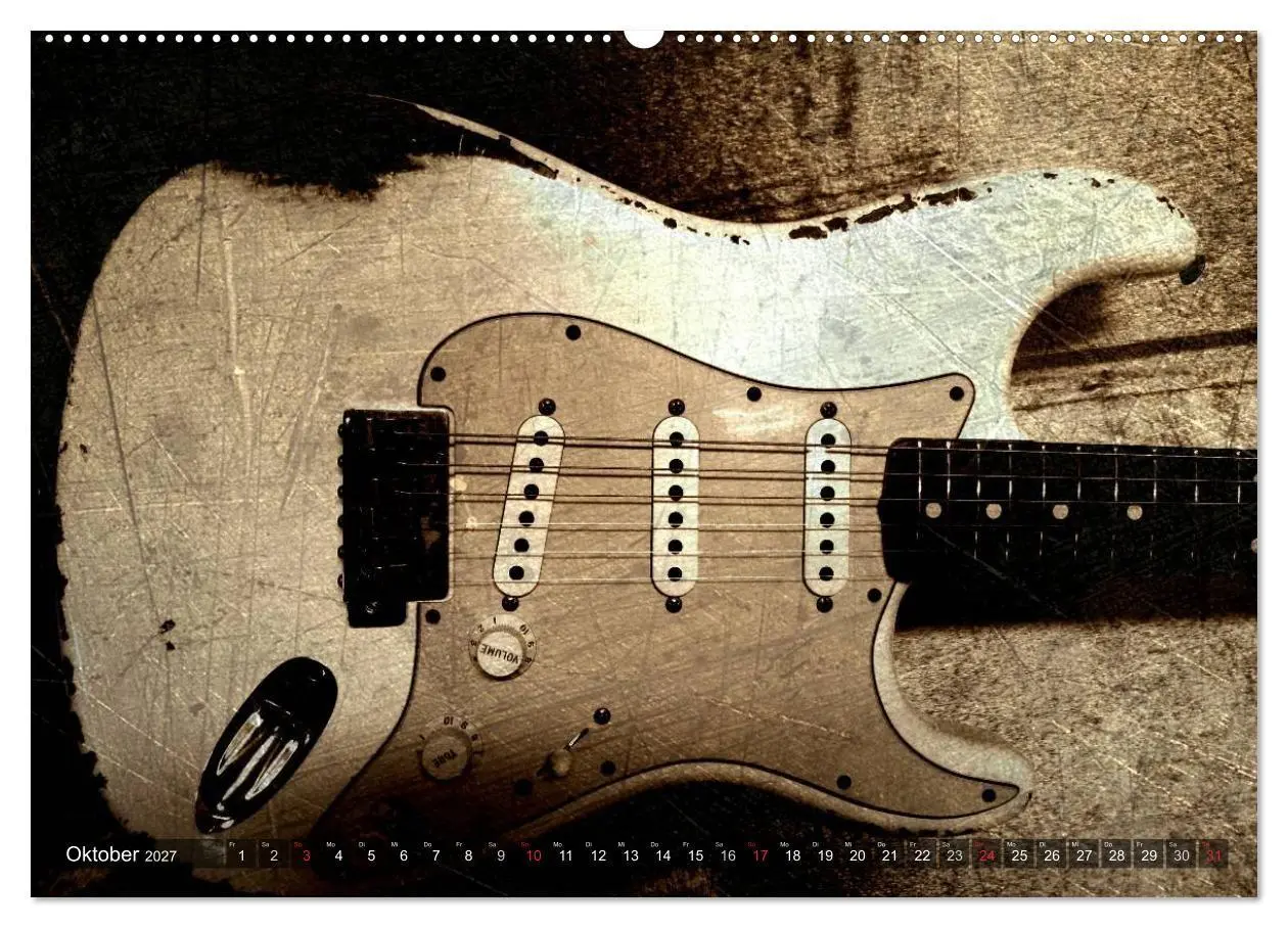 Bild: 9783594120880 | GITARREN Vintage Art (hochwertiger Premium Wandkalender 2027 DIN A2...