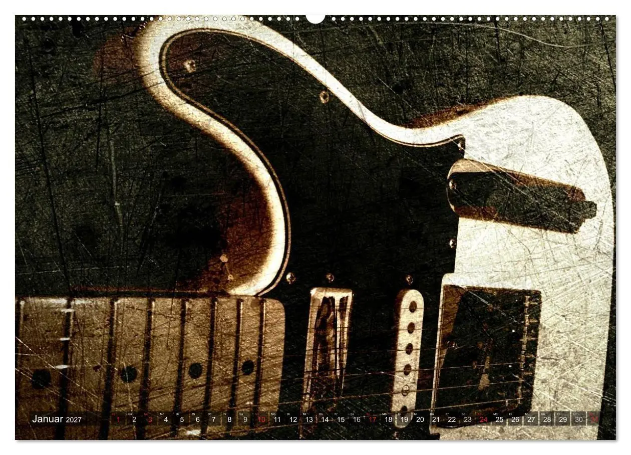 Bild: 9783594120880 | GITARREN Vintage Art (hochwertiger Premium Wandkalender 2027 DIN A2...