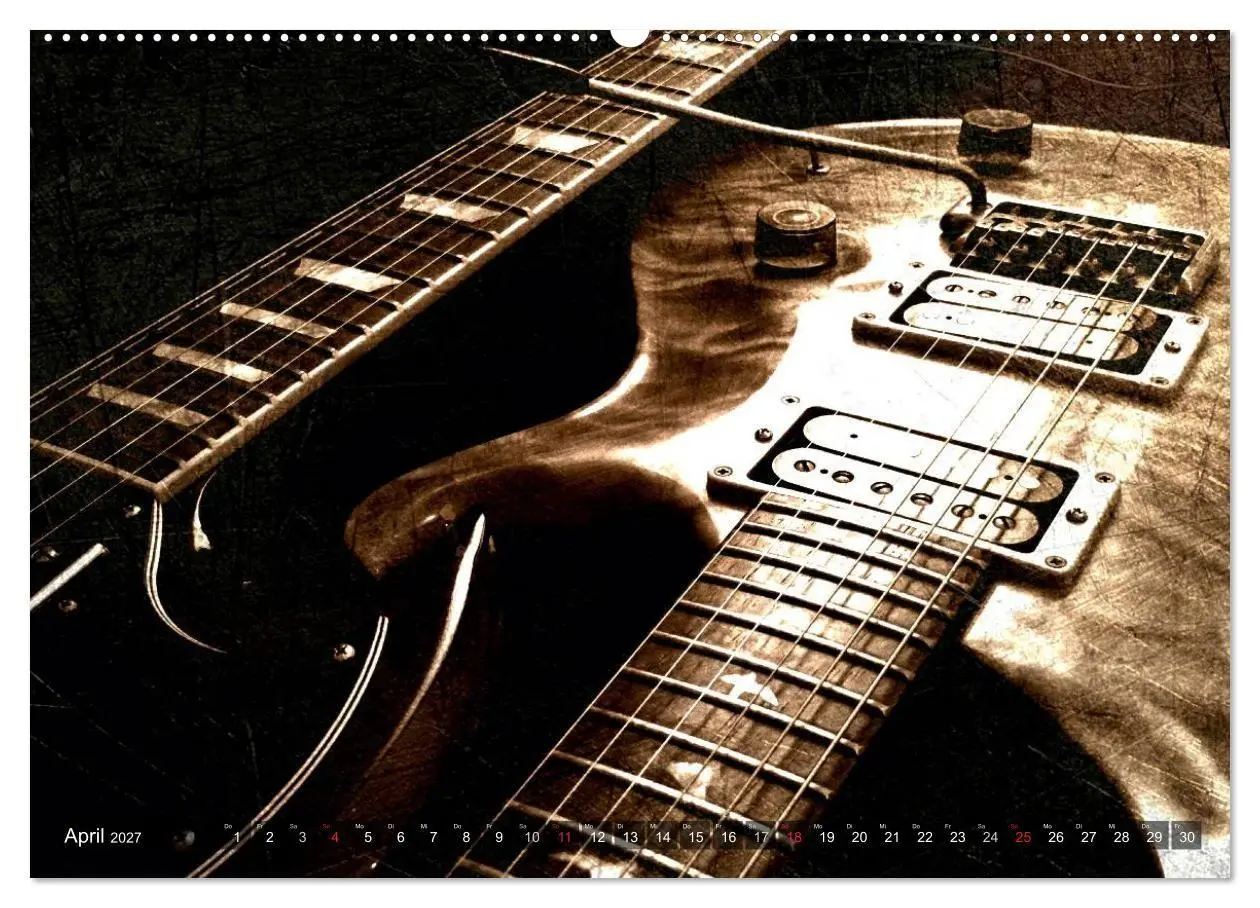 Bild: 9783594120880 | GITARREN Vintage Art (hochwertiger Premium Wandkalender 2027 DIN A2...