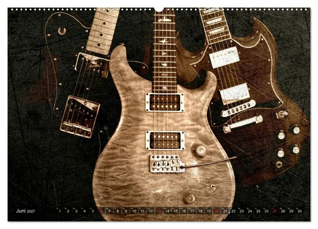Bild: 9783594120880 | GITARREN Vintage Art (hochwertiger Premium Wandkalender 2027 DIN A2...