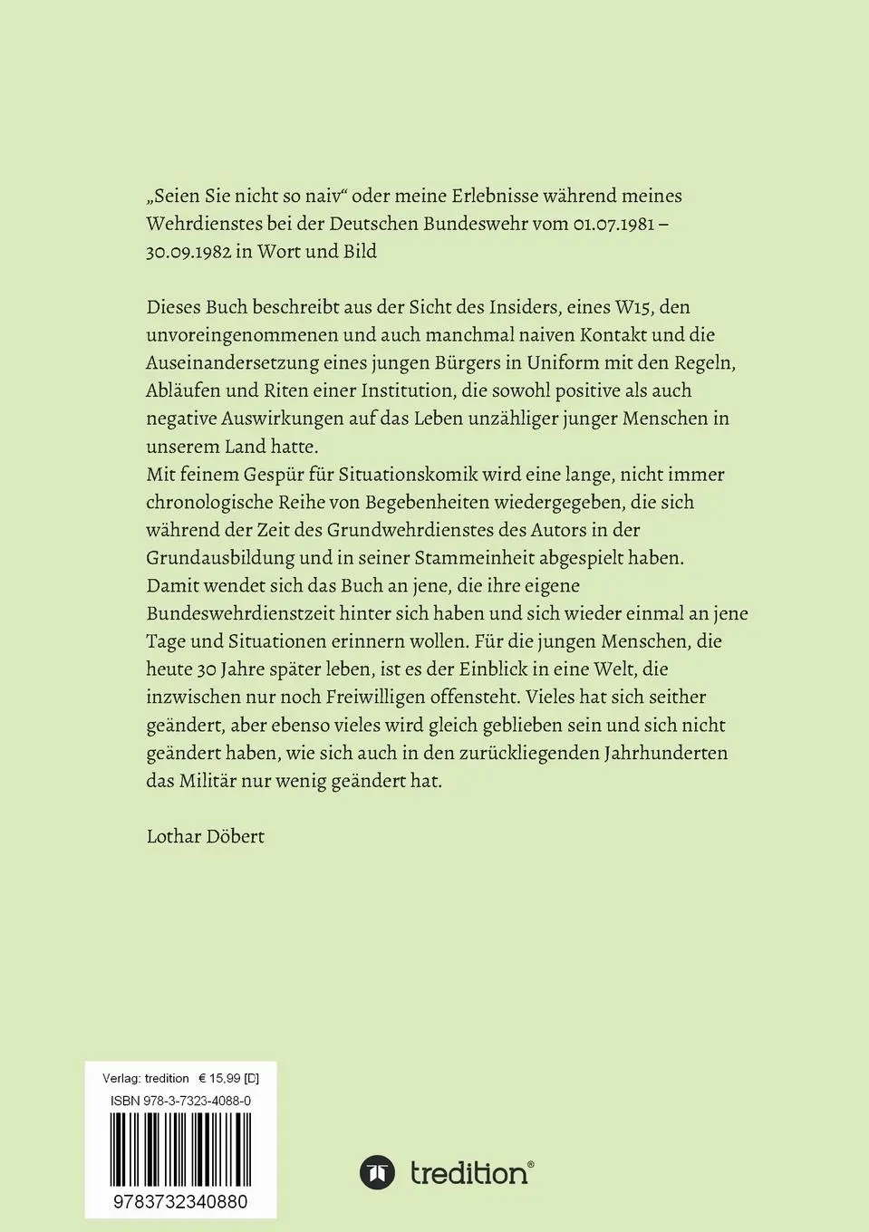 Rückseite: 9783732340880 | Seien Sie nicht so naiv! | Lothar Döbert | Taschenbuch | Paperback