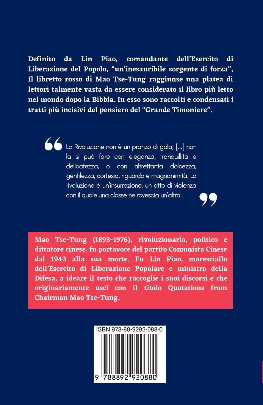 Rückseite: 9788892920880 | IL LIBRETTO ROSSO | Mao Tse-Tung | Taschenbuch | Italienisch | 2023