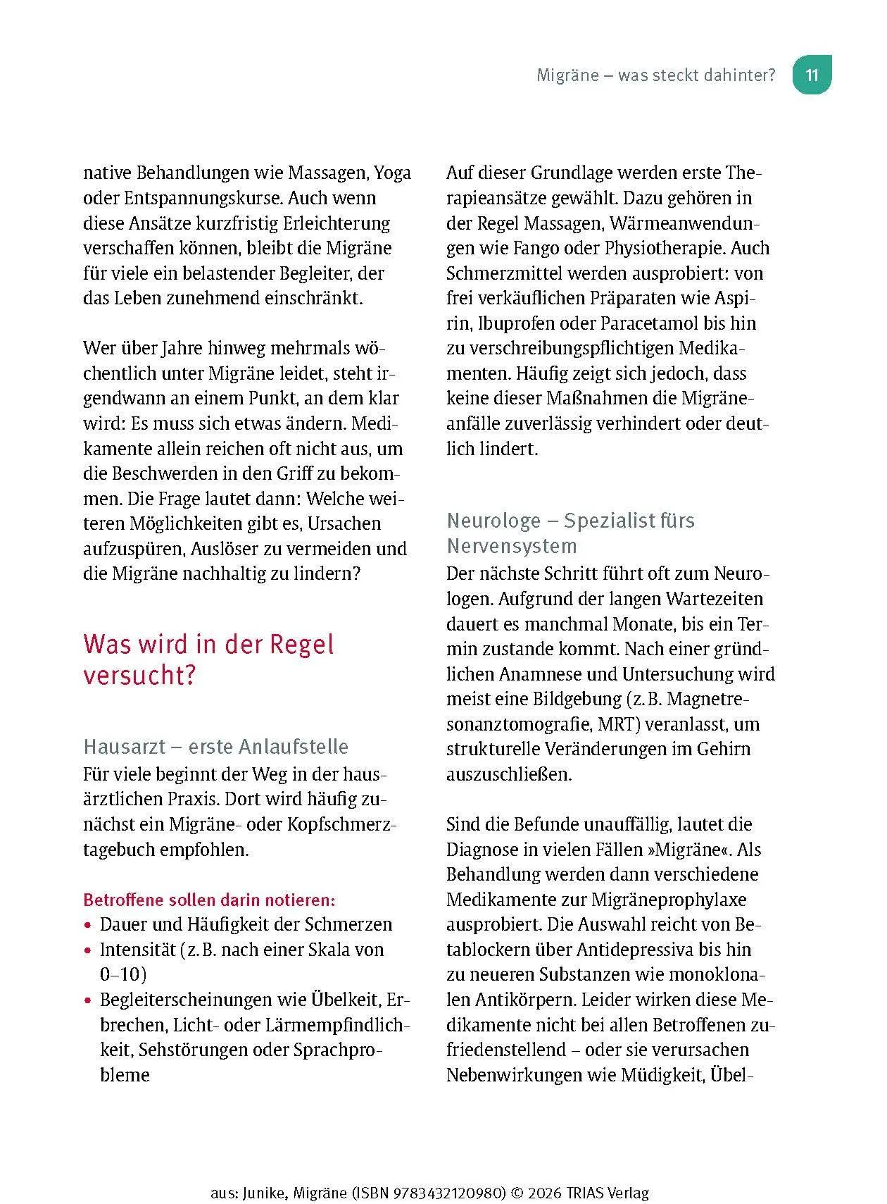 Bild: 9783432120980 | Naturheilpraxis Migräne | Kathrin-Lisa Junike | Taschenbuch | 132 S.