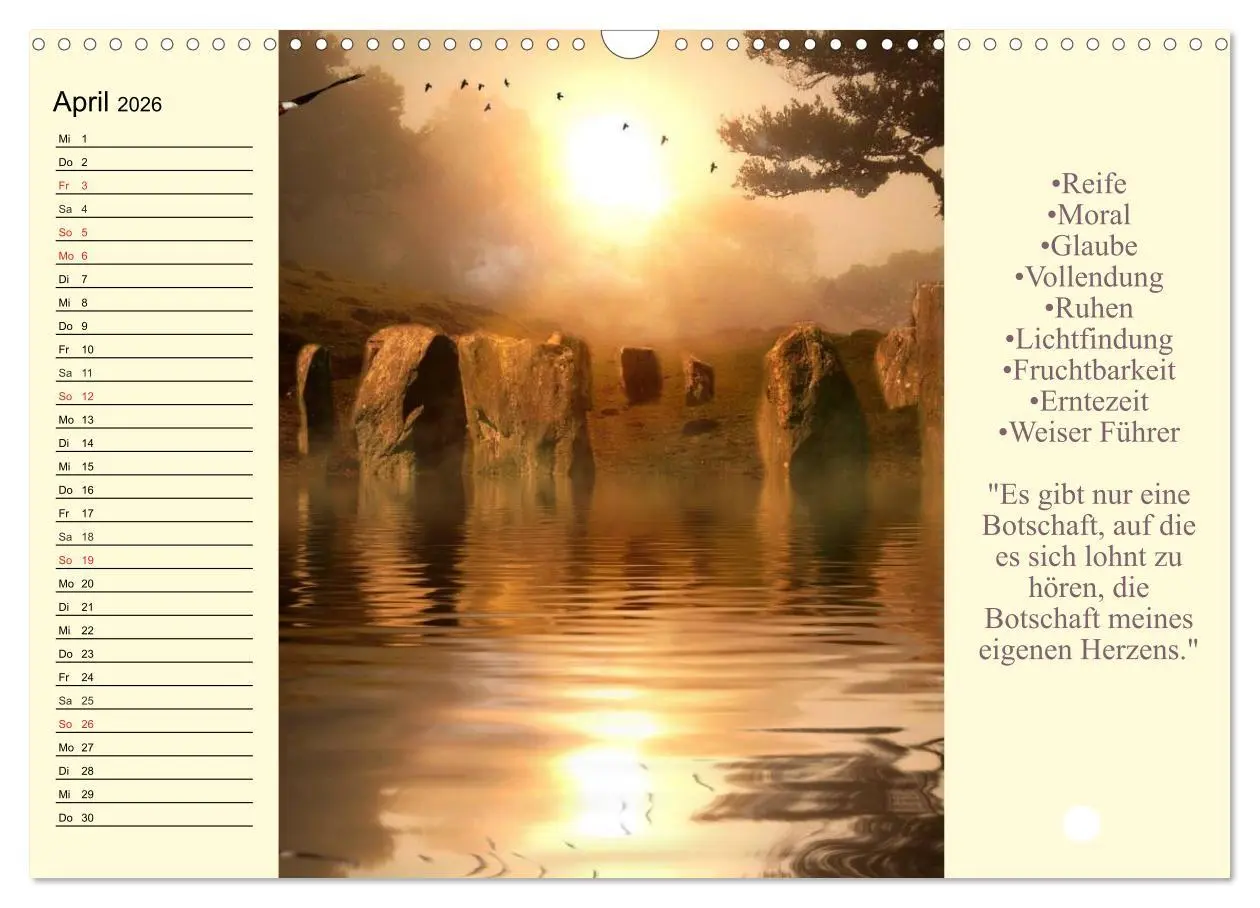 Bild: 9783457970980 | Tarot. Spirituell durch das Jahr (Wandkalender 2026 DIN A3 quer),...