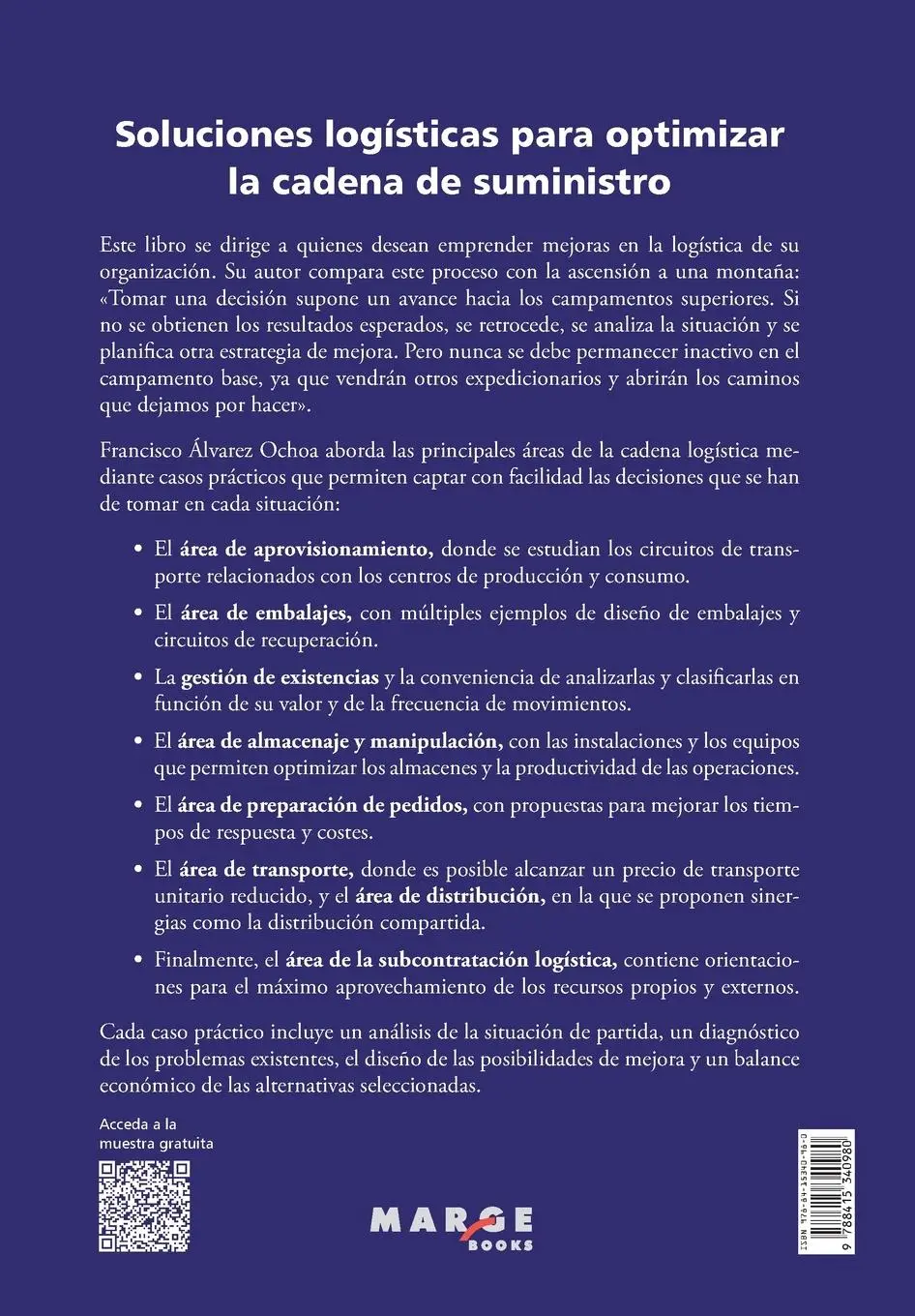 Rückseite: 9788415340980 | Soluciones logísticas para optimizar la cadena de suministro | Ochoa