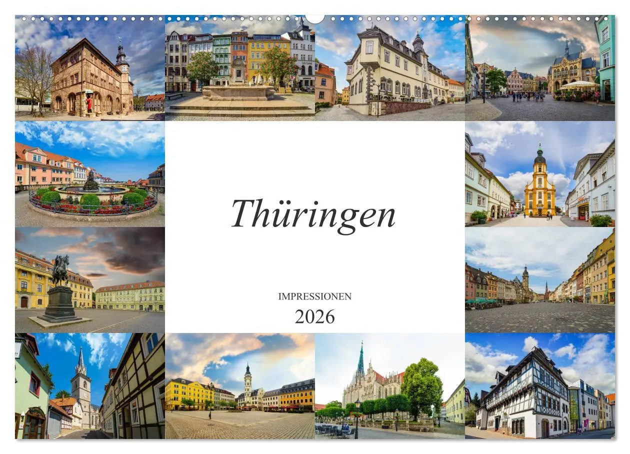 Cover: 9783457791080 | Thüringen Impressionen (Wandkalender 2026 DIN A2 quer), CALVENDO...