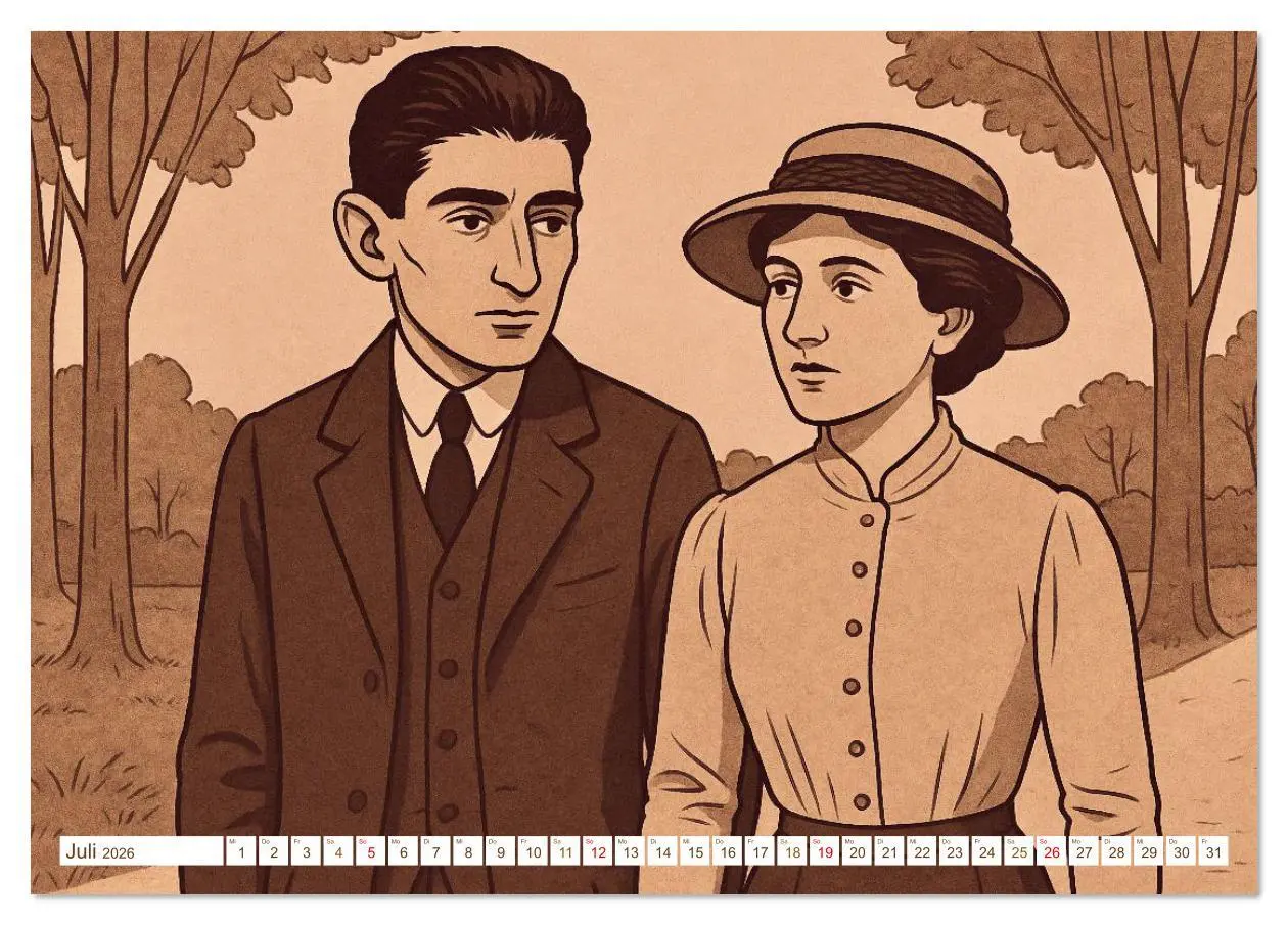 Bild: 9783516641080 | Franz Kafka (Tischkalender 2026 DIN A5 quer), CALVENDO Monatskalender