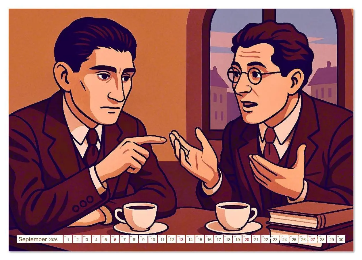 Bild: 9783516641080 | Franz Kafka (Tischkalender 2026 DIN A5 quer), CALVENDO Monatskalender