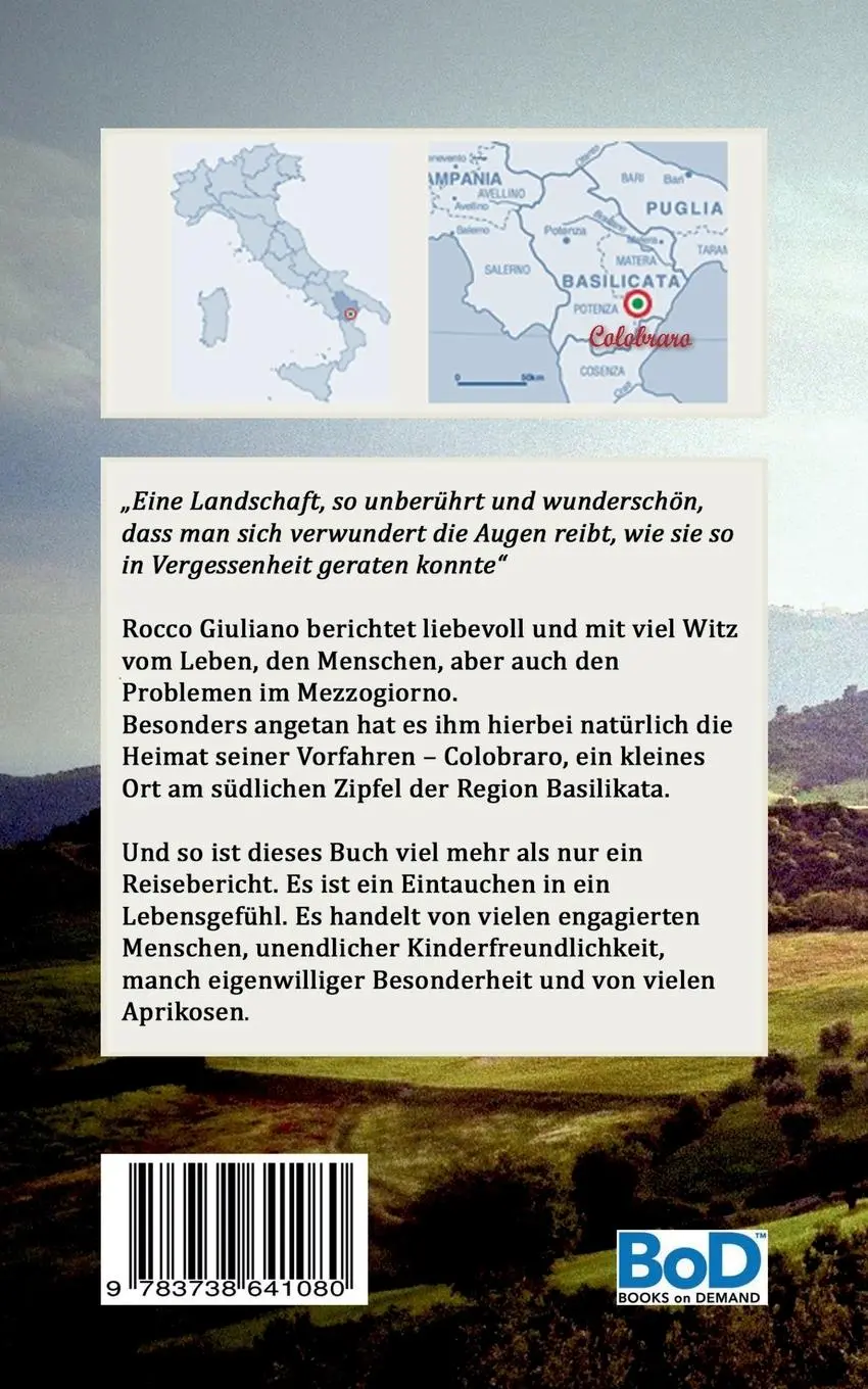 Rückseite: 9783738641080 | An der Sohle des Stiefels | Urlaubsgeschichten aus der Basilikata