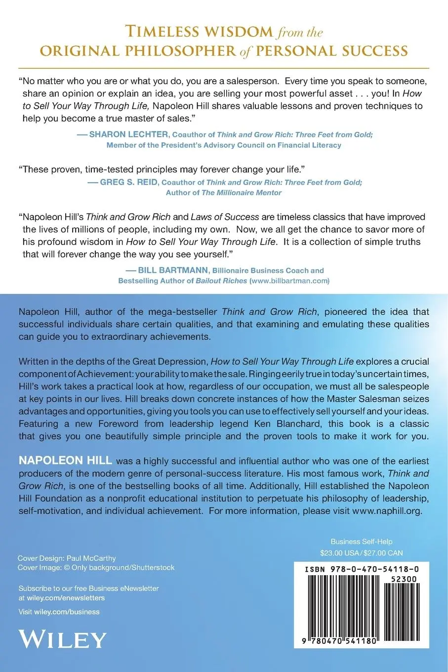 Rückseite: 9780470541180 | How To Sell Your Way Through Life | Napoleon Hill | Taschenbuch | 2010