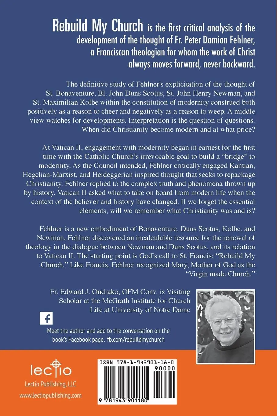 Rückseite: 9781943901180 | Rebuild My Church | Edward Ondrako | Taschenbuch | Englisch | 2021