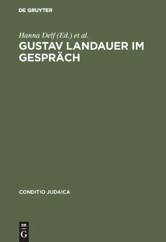 Cover: 9783484651180 | Gustav Landauer im Gespräch | Symposium zum 125. Geburtstag | Buch