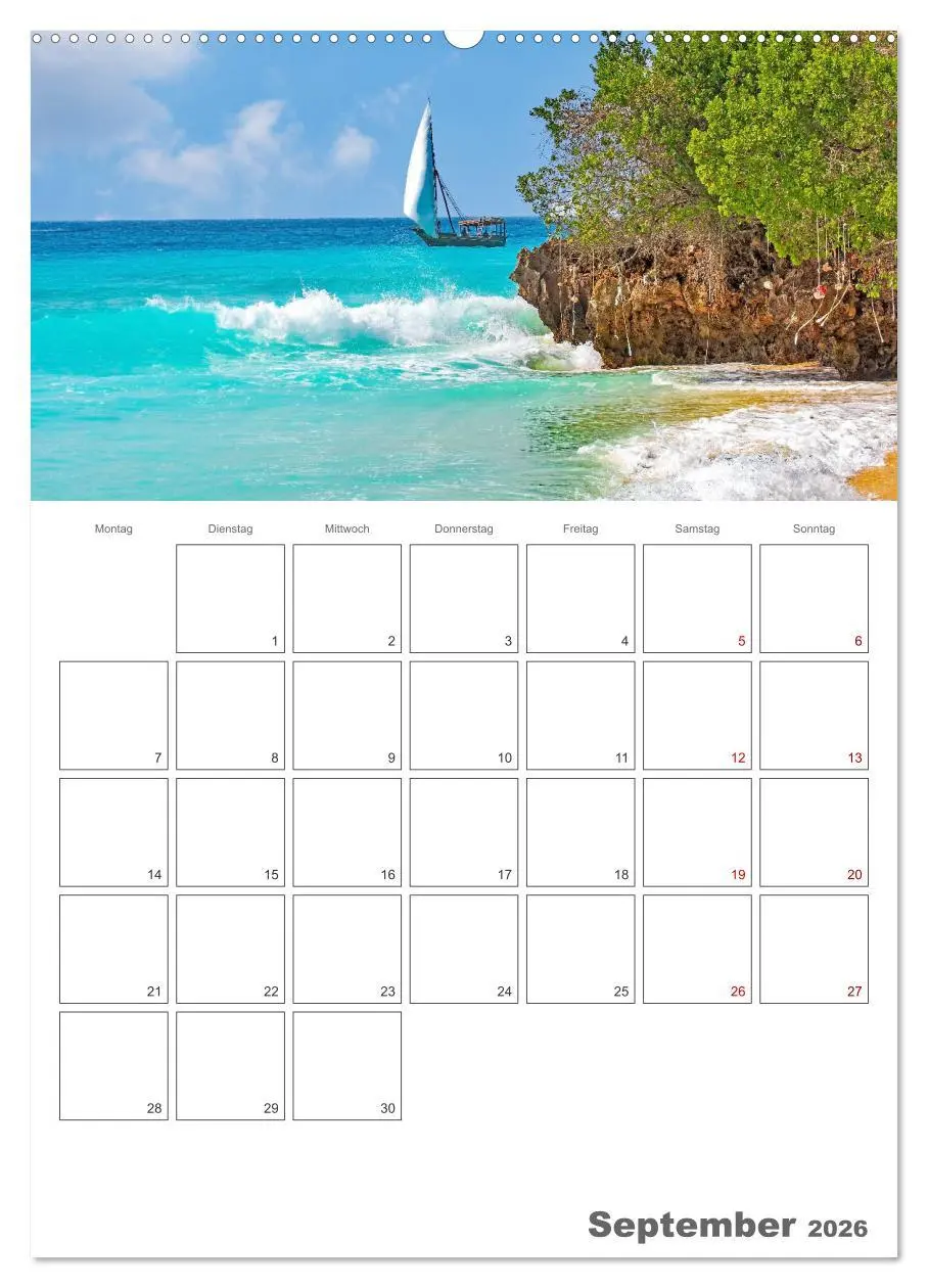 Bild: 9783516321180 | Sansibar - Traumreiseziel (Wandkalender 2026 DIN A2 hoch), CALVENDO...