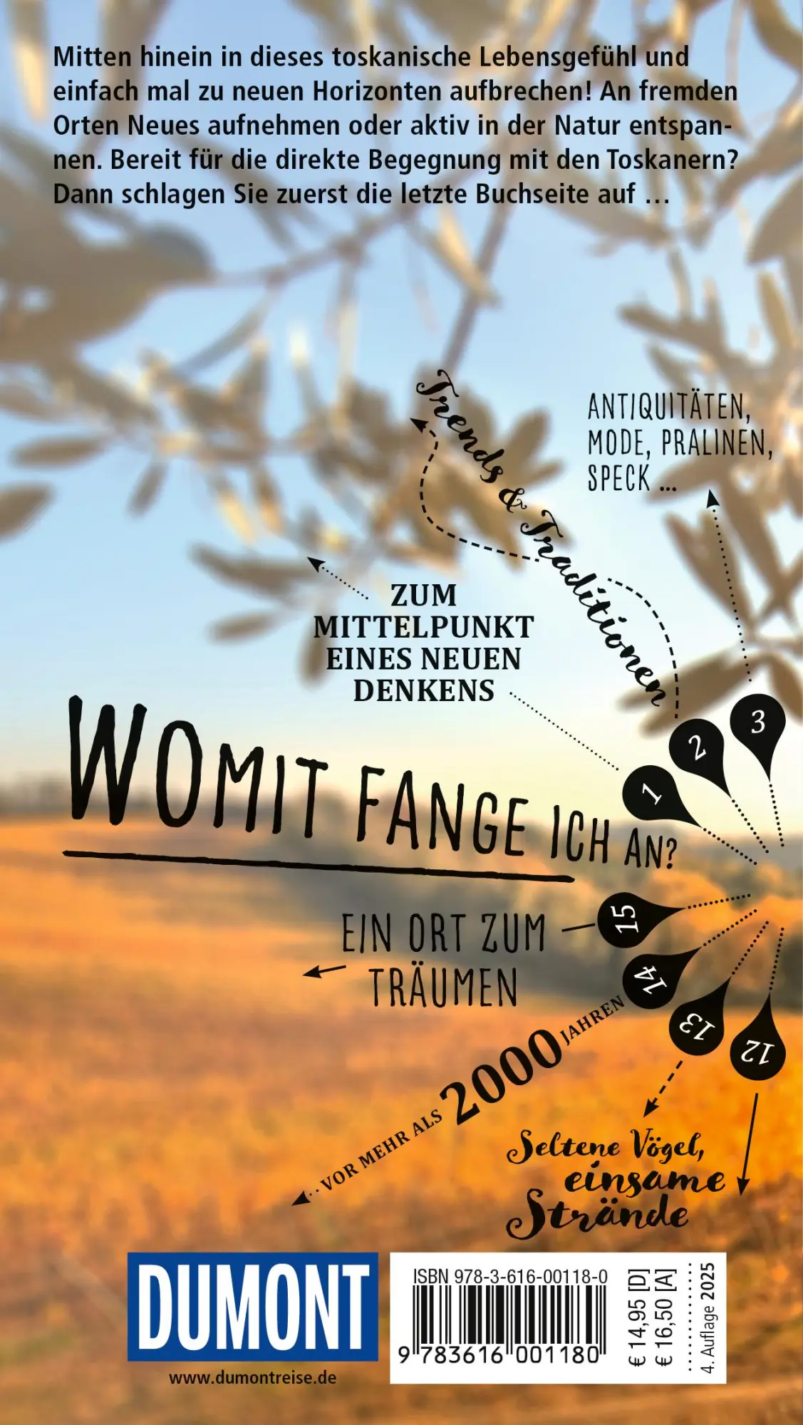 Rückseite: 9783616001180 | DUMONT direkt Reiseführer Toskana | Mit großem Faltplan | Taschenbuch