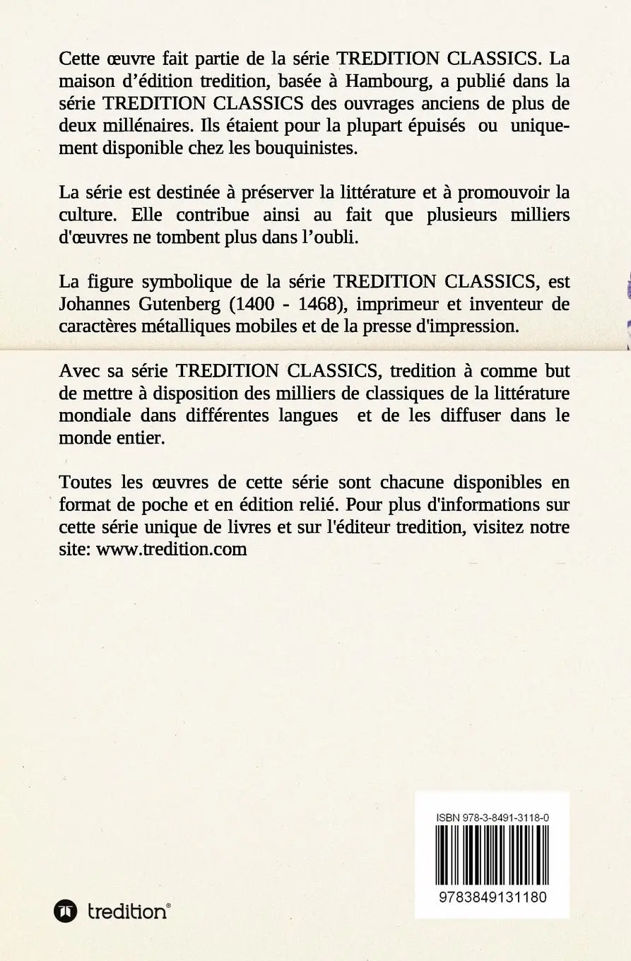 Rückseite: 9783849131180 | Therese Raquin | Émile Zola | Taschenbuch | 220 S. | Französisch