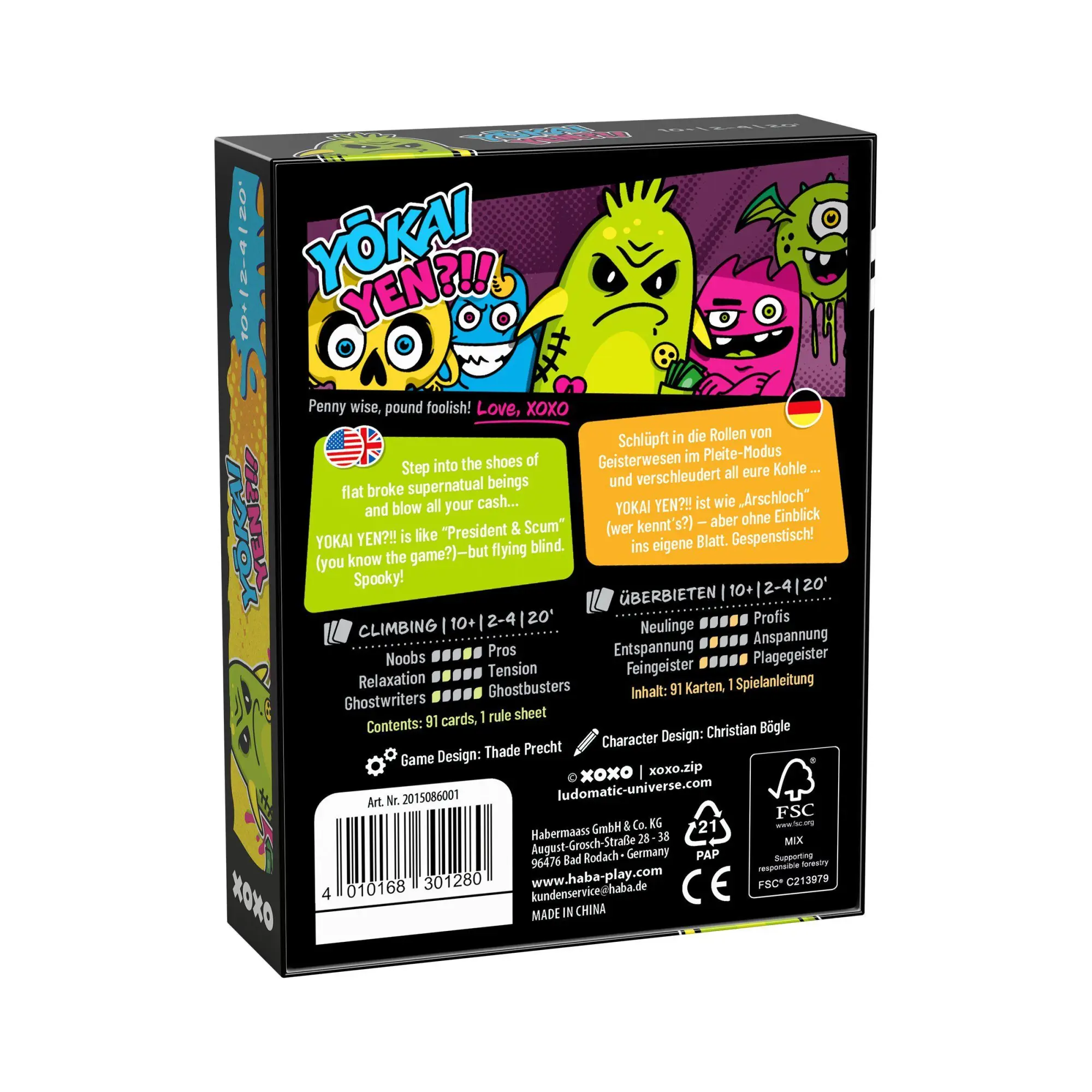 Bild: 4010168301280 | XOXO - Yokai Yen?!! | Thade Precht | Spiel | 2015086001 | Deutsch