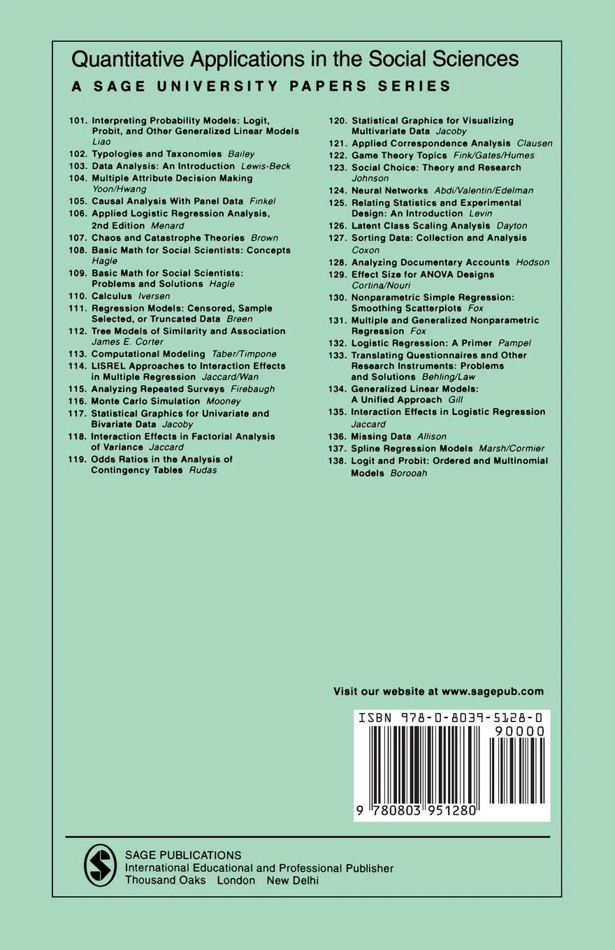Rückseite: 9780803951280 | Regression with Dummy Variables | Melissa A. Hardy | Taschenbuch