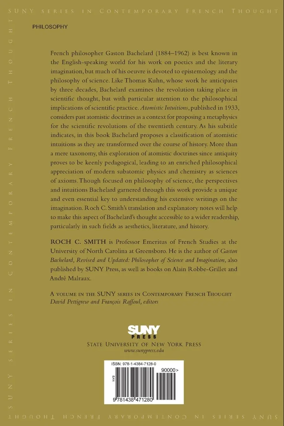 Rückseite: 9781438471280 | Atomistic Intuitions | An Essay on Classification | Gaston Bachelard